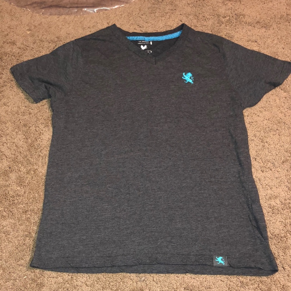 Gray v-neck